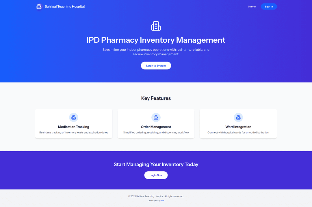 Hospital pharmacy system preview